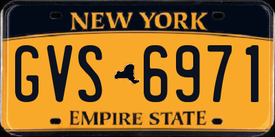 NY license plate GVS6971