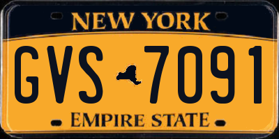 NY license plate GVS7091