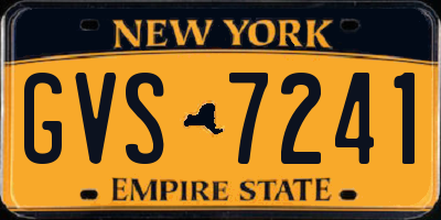 NY license plate GVS7241