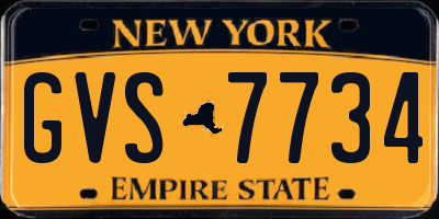NY license plate GVS7734