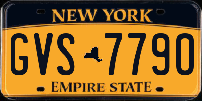 NY license plate GVS7790