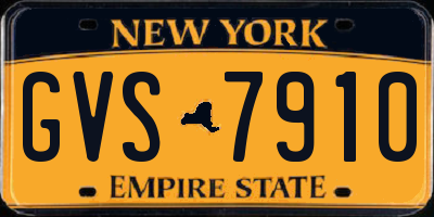 NY license plate GVS7910