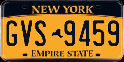 NY license plate GVS9459