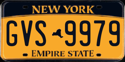 NY license plate GVS9979