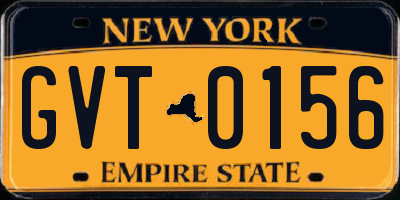 NY license plate GVT0156