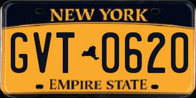 NY license plate GVT0620