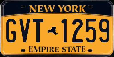 NY license plate GVT1259