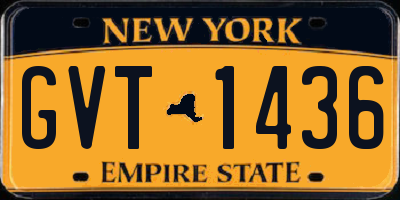 NY license plate GVT1436