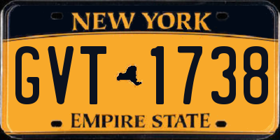 NY license plate GVT1738