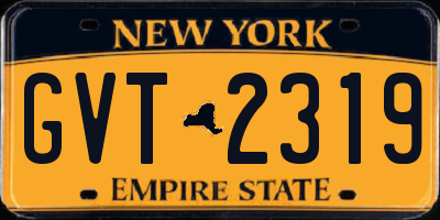 NY license plate GVT2319