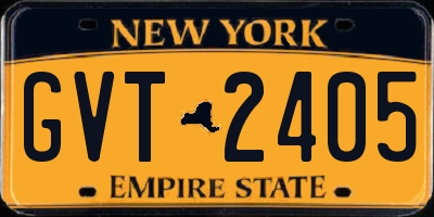 NY license plate GVT2405