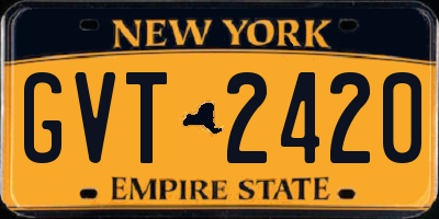 NY license plate GVT2420