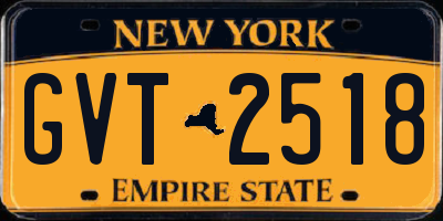 NY license plate GVT2518