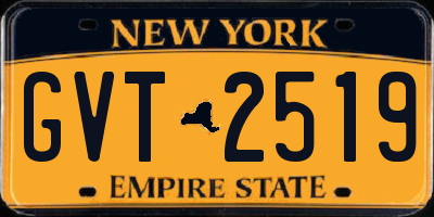 NY license plate GVT2519