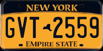 NY license plate GVT2559