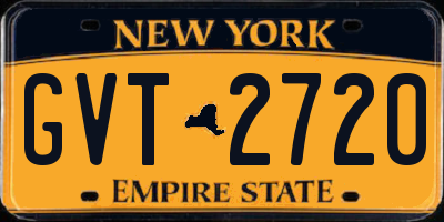 NY license plate GVT2720