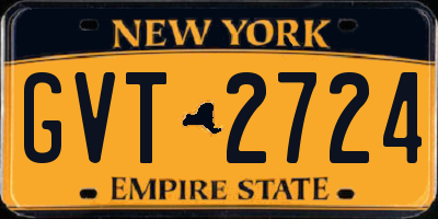 NY license plate GVT2724