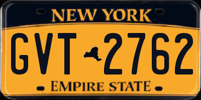 NY license plate GVT2762