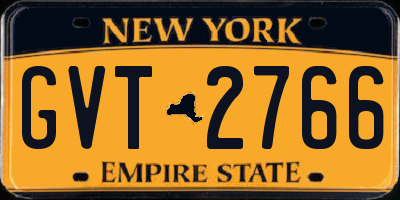 NY license plate GVT2766