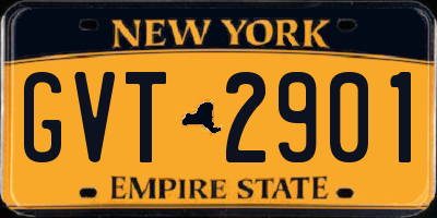 NY license plate GVT2901
