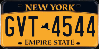 NY license plate GVT4544