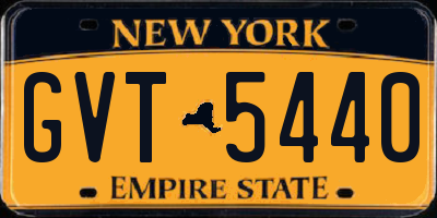 NY license plate GVT5440