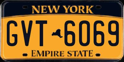 NY license plate GVT6069