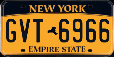 NY license plate GVT6966