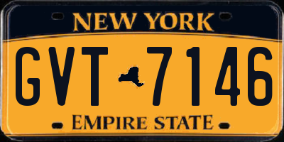 NY license plate GVT7146