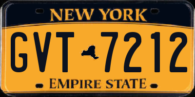 NY license plate GVT7212