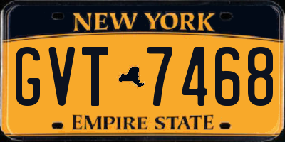 NY license plate GVT7468