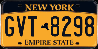 NY license plate GVT8298