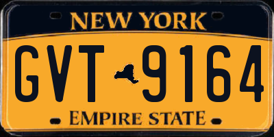 NY license plate GVT9164