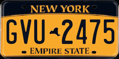 NY license plate GVU2475