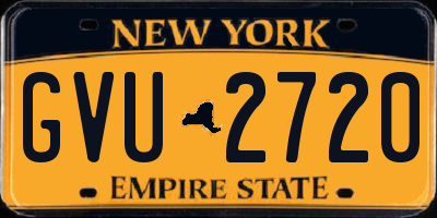 NY license plate GVU2720