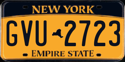 NY license plate GVU2723