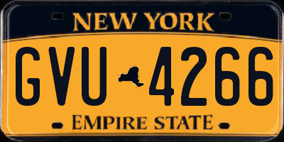 NY license plate GVU4266