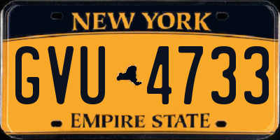 NY license plate GVU4733