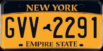 NY license plate GVV2291