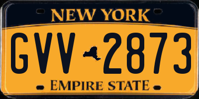 NY license plate GVV2873