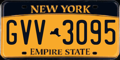 NY license plate GVV3095