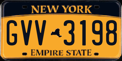 NY license plate GVV3198