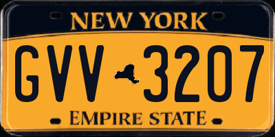 NY license plate GVV3207