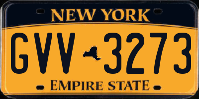 NY license plate GVV3273