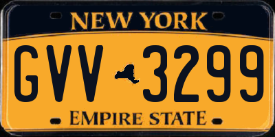 NY license plate GVV3299