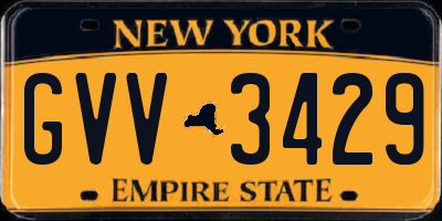 NY license plate GVV3429
