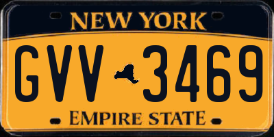 NY license plate GVV3469