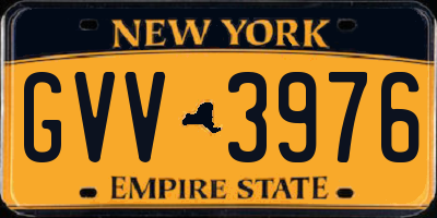 NY license plate GVV3976