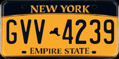 NY license plate GVV4239