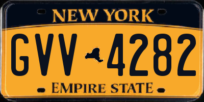 NY license plate GVV4282